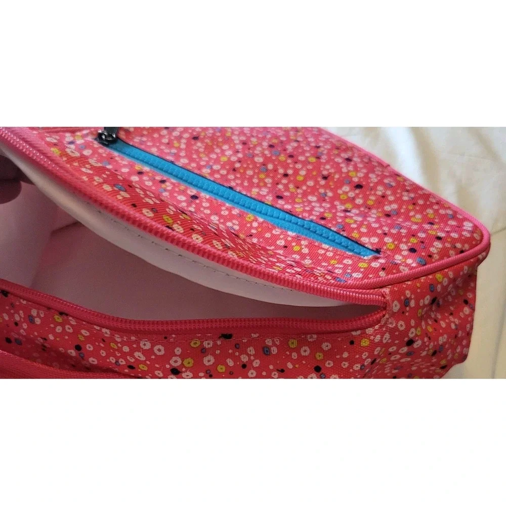 PackIt Freezable Lunch Bag Pink Confetti‎ Insulated Foldable Cooler School Work